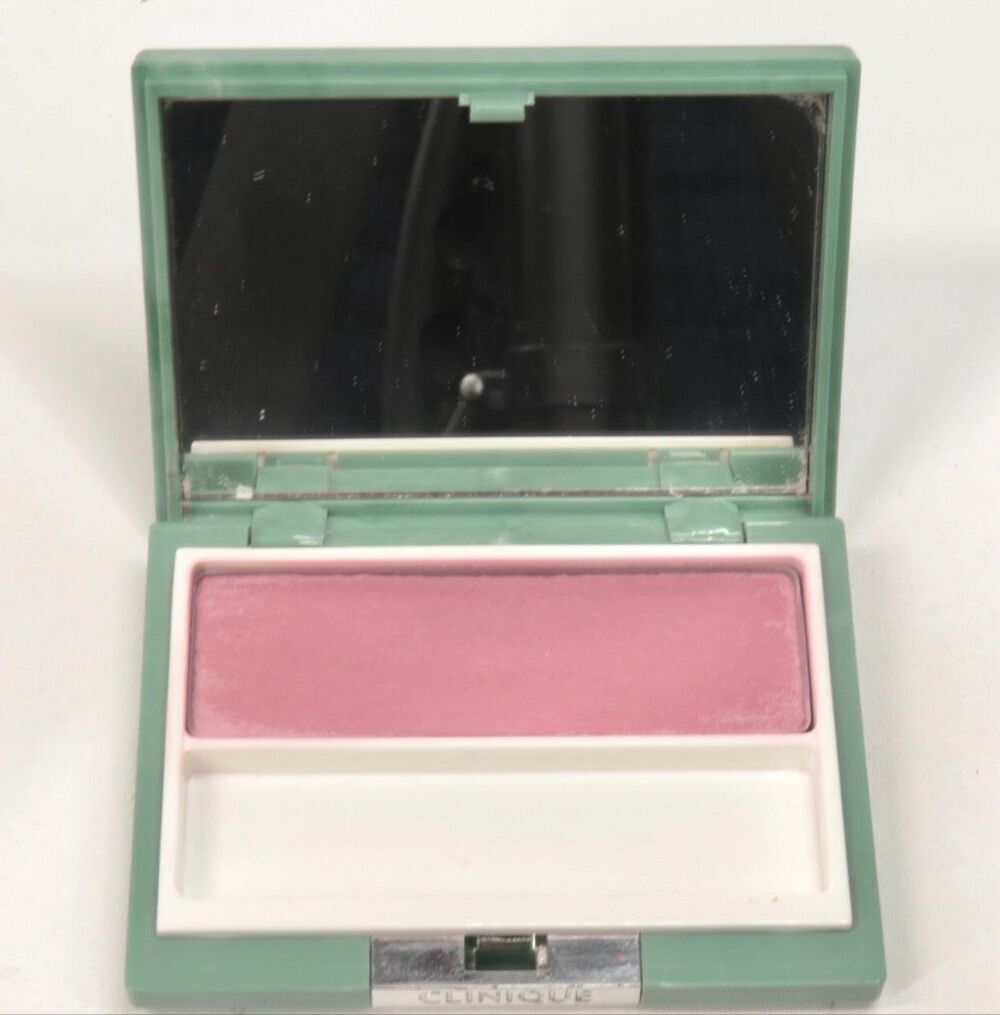 Vintage Clinique Soft-Pressed Powder Blusher 09 PLUM BLUSH Compact 0.27 oz